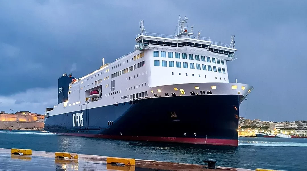 Aura Seaways RoPax ferry with Greenoil onboard